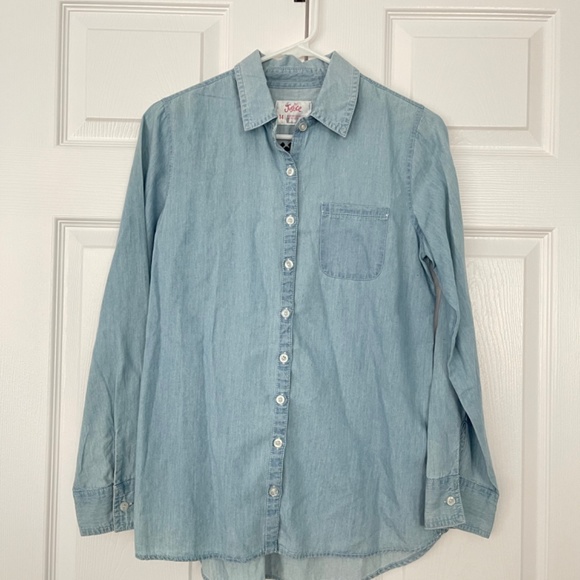 NEW Justice Bottom Down Denim Shirt with Embroidery on the back. - Picture 3 of 9